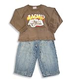 Mish Mish - Toddler Boys Long Sleeved Pant Set, Denim, Multi