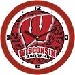 Wisconsin Badgers Suntime 12" Dimension Glass Crystal Wall Clock - NCAA College Athletics