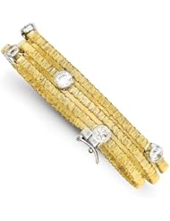 Sterling Silver Gold-plated Cz Bracelet, Best Quality Free Gift Box Satisfaction Guaranteed