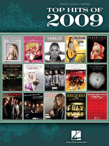 top hits of 2009 top hits of piano vocal guitar