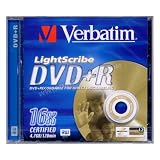 Electronics : Verbatim DVD+R 4.7Gb Lightscribe, speed 16X - Pack 1