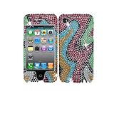 Premium Bling Rainbow Full Diamond Rhinestones Case Cover for Apple iPhone 4 4G