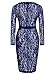 Miusol® Women's Long Sleeves Floral Lace Classic Slim Bridesmaid Dress