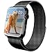 Apple Watch Band, 42mm Covery® Milanese Loop Magnetic Closure Stainless Steel Mesh Bracelet Strap Replacement Band for Apple Watch (black)