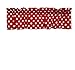 lovemyfabric Cotton White Polka Dots/Spots Design Kitchen Curtain Valance Window Treatment-Red