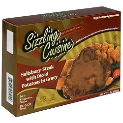 La Briute Sizzling Cuisine,  Salisbury Steak with Diced Potatoes, 12-Ounce Meal (Pack of 6)