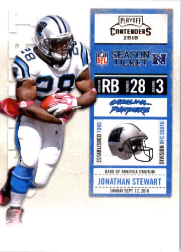 2010 Playoff Contenders Football Card # 14 Jonathan Stewart - Carolina Panthers - NFL Trading Card in Screwdown Case