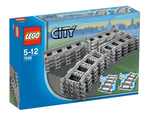 Childrens Toyshop  Spielwaren : LEGO City 7896 - Gerade und gebogene Schienen