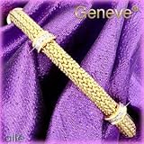 Solid 14K Diamond Bar Mesh Bracelet by Geneve