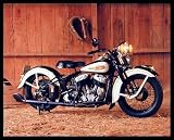 Buck Lovell Flathead Harley Davidson Gold Wood-Mounted Art Poster Print - 20