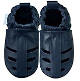  : Robeez Infant/Toddler Sandal Slip-On,Navy,0-6 Months (US Infant 0-3 M)