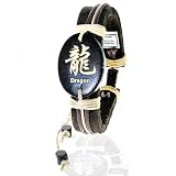 Leather Bracelet with Chinese Zodiac- Dragon Inspired Design