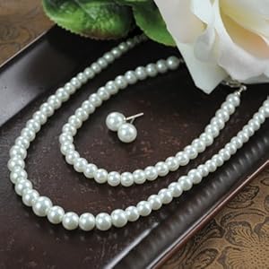 Cathys Concepts S9618SW Graduated 3 Piece Pearl Jewelry Collection