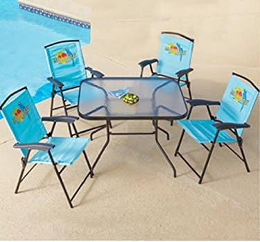 5 Pc Outoor Patio Set Folding Table Chairs Margaritaville Jimmy Buffet's