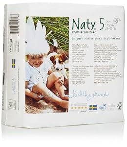 Nature Babycare Chlorine-Free ECO Diapers Size 5 (24-55lbs) (Pack of 4)