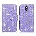 HTC Desire 610 Case - Cellularvilla Pu Leather Wallet Card Flip Open Pocket Case Cover Pouch for HTC Desire 610 (Purple Glitter)