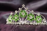 Beautiful Bridal Wedding Flower Tiara Crown with Mint Crystal Party Accessories DH15764