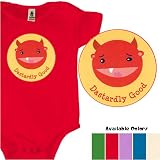 Dastardly Good Devil organic cotton one-piece, 6-12 months, electric blue
