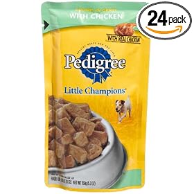 Pedigree Little Champions Complete Chunks in Gravy with Chicken Food for Adult Dogs, 5.3-Ounce Pouches (Pack of 24)