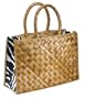 Lois Hill Zebra Straw Handbag