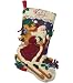 Skiing Santa Stockng-18" W/Chi