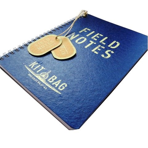 A5 Cahier Spiralé - Kit Sac Bleu Notes de Terrain - 80 feuilles = 160 pages - Ligné - Taille 210mm x 148mm