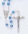 22" Silver Tone Rosary with 7mm Blue Beads, Mary with Child Centerpiece, and Crucifix - Imported from ITALY 22" Silver Tone Rosary with 7mm Blue Beads, Mary with Child Centerpiece, and Crucifix - Imported from ITALY