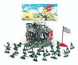 Classic Toy Green Army Men 50 Piece Plastic Soldier Set (50 soldiers)