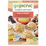 GoPicnic Ready-to-Eat Meals, Tuna + Crackers, 6.2-Ounce Boxes (Pack of 6)