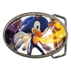 Belt Buckle of Sonic the Hedgehog Portrait (Shadow the Hedgehog, Sega, Adventure, Shuffle, Blast, Triple Trouble, Drift, Unleashed, High Speed, Riders, Rivals, Rush, PS2, PS3, Dreamcast, XBox 360, Wii, PSP)