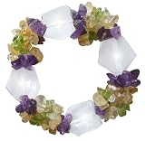 Evil Protection Bracelet With Rock Crystal And Multi Gemstones