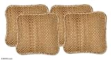 IMAGE OF Floor cushion covers, 'Natural Harmony' (large, set of 4)