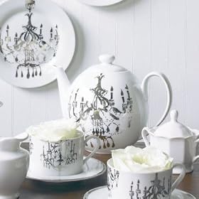 Platinum Chandeliers Silver Teapot by Rosanna