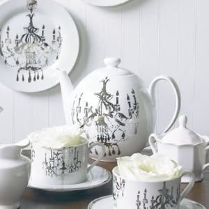 Platinum Chandeliers Silver Teapot by Rosanna
