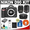 Nikon D90 Digital SLR Camera (BRAND NEW) with 18-55mm AF-S DX + Nikon 55-200mm AF-S DX VR Zoom-Nikkor Lens + 16GB Card + EN-EL3e Battery + Case + Cameta Bonus Accessory Kit (18-55mm Lens Refurbished Only by Nikon U.S.A.)