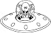 Alien Spaceship Vinyl Decal Car Truck Window Sticker - 30cm Height * W Auto