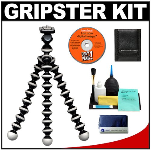 VidPro GP-20 Gripster Flexible Tripod + Cameta Accessory Kit - for Digital SLR Cameras & Camcorders