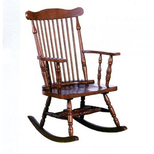 Kitchen: BEAUTIFUL BARRED BACK CHERRY FINISH ROCKER