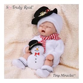 Tiny Miracles Snow Ringle In The Holiday Babies: Realistic Lifelike Vinyl Baby Doll