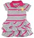 U.S. Polo Assn. Toddler Girls 4T Gray/Pink Sunstand Stripe Ruffle Dress