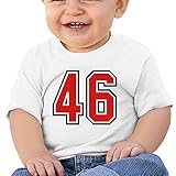 かわいい ボーイとガール 番号46 スポーツロゴ デザイン 半袖シャツ タイツ White Size 12 Months