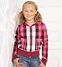 Info/Buy Girls' Limited Pure Cotton Hooded Check Top