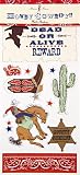 Meri Meri Howdy Cowboy!! Reusable Wall Stickers 45 Count with Chalkboard Stickers