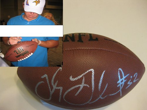 TOBY GERHART MINNESOTA VIKINGS,STANFORD,SIGNED NFL FOOTBALL WITH PROOF +COA