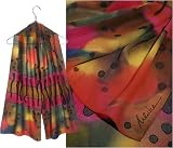 ULRIKE Oblong Chiffon Silk Scarf - Inspired by the glow of lantern lights! .