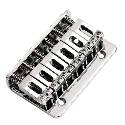 1pc 6 Saddle Hardtail Bridge Top Load 65mm Chrome Guitar Parts