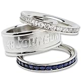 Jimmie Johnson #48 Logo Crystal Stacked Ring Set