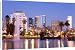 Canvas Prints of MacArthur Park Lake and city skyline, Los Angeles, California, United States of from Robert Harding