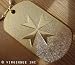 51CA edrhDL. SL75  10 Karat Yellow Gold High Polish Floral Dog Tag with 20 chain