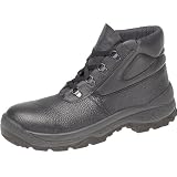 Globe Trotters LH801SM Black Leather Unisex Chukka Safety Boot With Anti-scuff Toe And Heel, Steel Toe Caps And Midsole